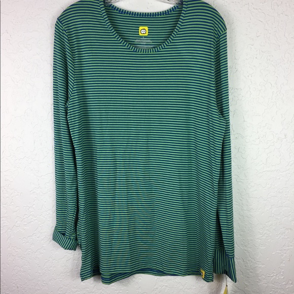 wonderwink Tops - Wonderwink long sleeve stripe t shirt L scrubs